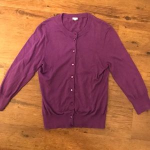 J. Crew purple cropped cardigan